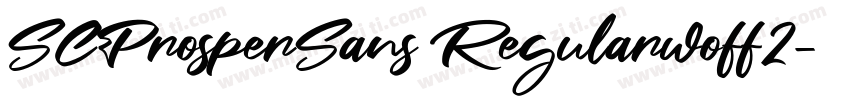 SCProsperSans Regularwoff2字体转换